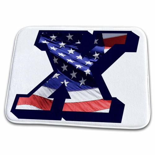 3dRose Sandy Mertens Monograms - American Flag X - Bathroom Bath Rug Mats (rug-172705-1) 3dRose Sandy Mertens Monograms - American Flag X - Bathroom Bath Rug Mats (rug-172705-1)