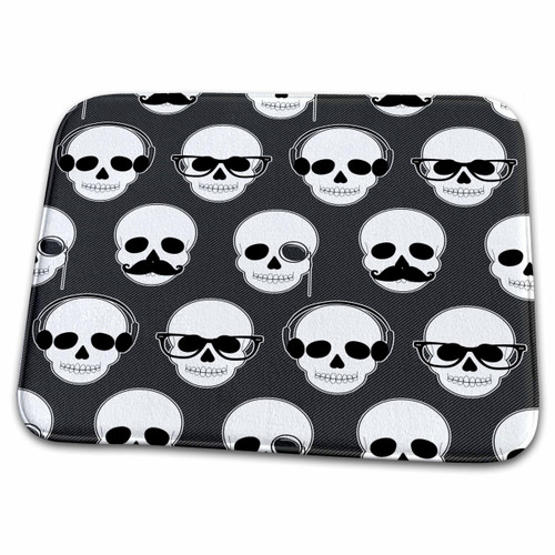3dRose Hipster Skulls Pattern Grey - Bathroom Bath Rug Mats (rug-195241-1) 3dRose Hipster Skulls Pattern Grey - Bathroom Bath Rug Mats (rug-195241-1)