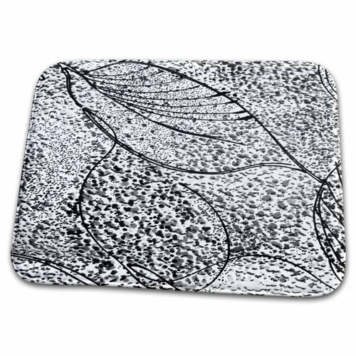 3dRose Florene Black n White - Clearly Shades of Gray - Bathroom Bath Rug Mats (rug-21499-1)