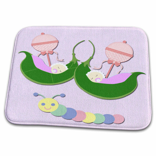 3dRose Baby Girls. Pink. Twins. Newborns. Popular Image. - Bathroom Bath Rug Mats (rug-218432-1)