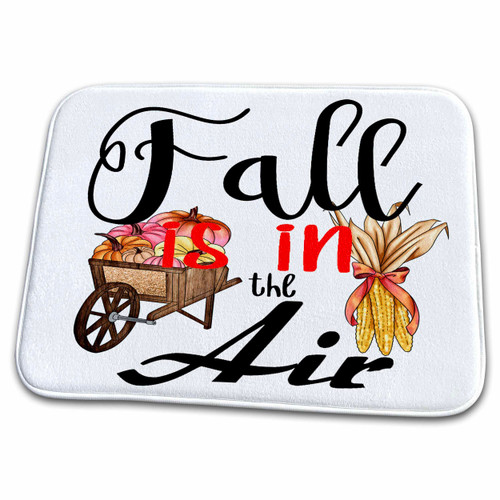 3dRose Fall in The Air Autumn Pumpkins Corn Harvest - Bathroom Bath Rug Mats (rug-371538-1)