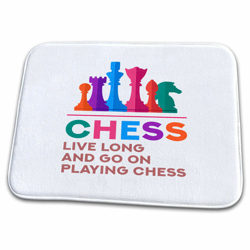 3dRose Chess - Live Long and go on Playing Chess Awesome... - Bathroom Bath Rug Mats (rug-372357-1)