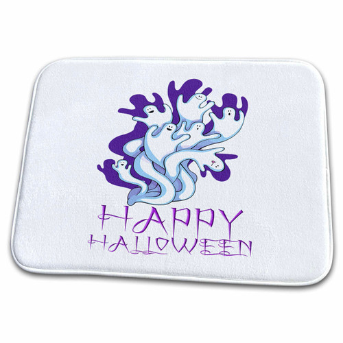 3dRose Funny Halloween Ghosts of White and Blue Colors... - Bathroom Bath Rug Mats (rug-372378-1) 3dRose Funny Halloween Ghosts of White and Blue Colors... - Bathroom Bath Rug Mats (rug-372378-1)