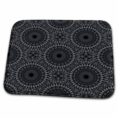 3dRose Abstract Oriental Grey Mosaic Mandala Pattern... - Bathroom Bath Rug Mats (rug-373370-1)