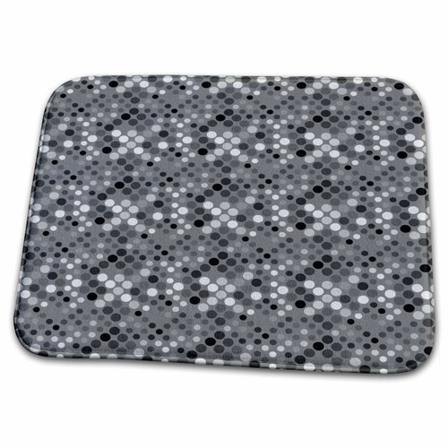 3dRose Abstract dot Pattern Background - Dark Grey Vector... - Bathroom Bath Rug Mats (rug-373505-1)