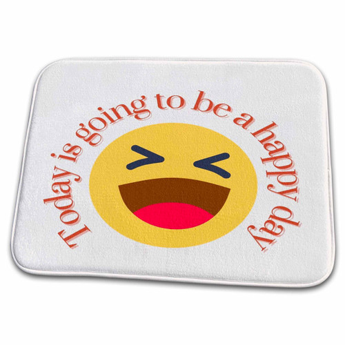 3dRose Image of Emoji with Text of Today is Going to be a... - Bathroom Bath Rug Mats (rug-374756-1)
