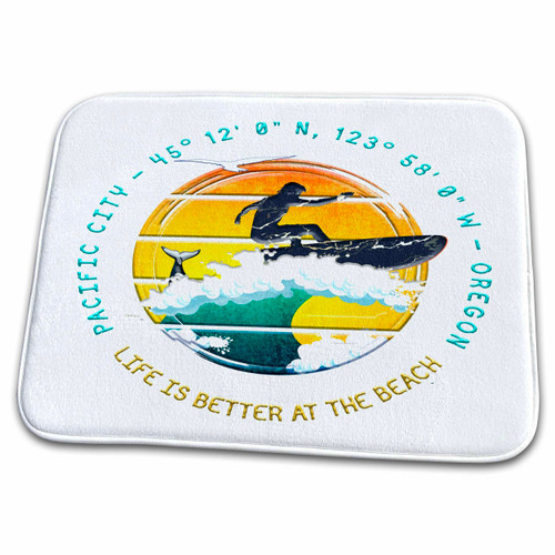 3dRose American Beaches - Pacific City, Tillamook County,... - Bathroom Bath Rug Mats (rug-375563-1)