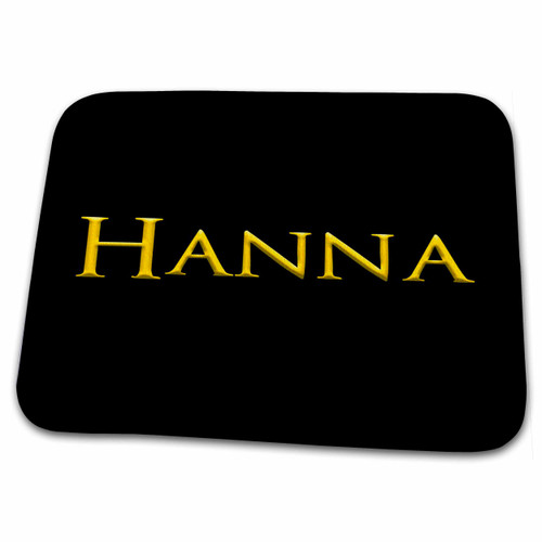 3dRose Hanna Attractive Girl Baby Name in The USA. Yellow... - Bathroom Bath Rug Mats (rug-376083-1)