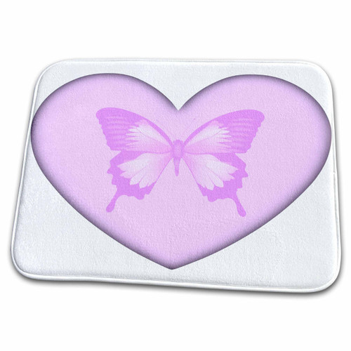 3dRose Pink Butterfly Heart- Love Art- Nature - Bathroom Bath Rug Mats (rug-38507-1) 3dRose Pink Butterfly Heart- Love Art- Nature - Bathroom Bath Rug Mats (rug-38507-1)