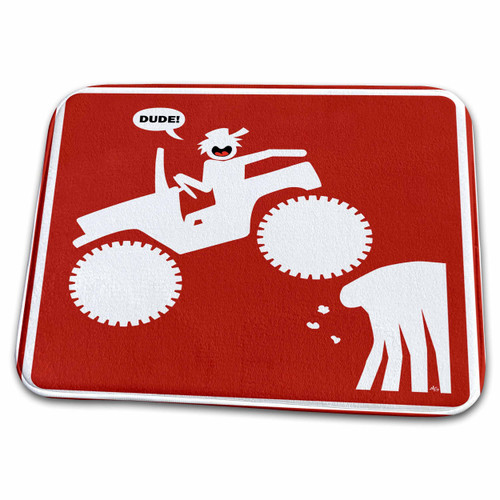 3dRose Dudes GOT AIR red CAR Sign 1 - Bathroom Bath Rug Mats (rug-40027-1)