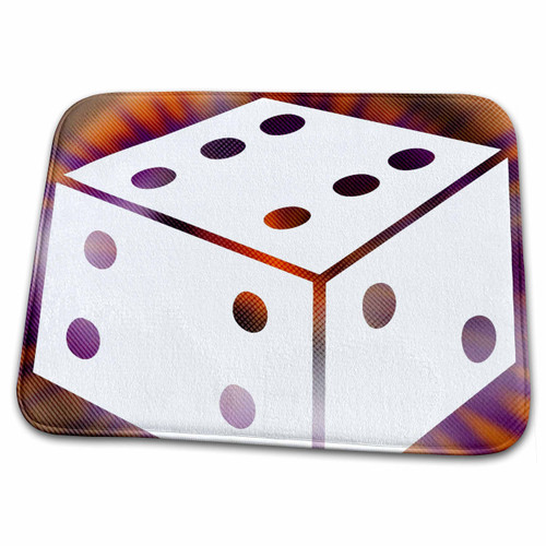 3dRose PS Creations - Psychadelic Dice - Fun Art - Games - Bathroom Bath Rug Mats (rug-53553-1)