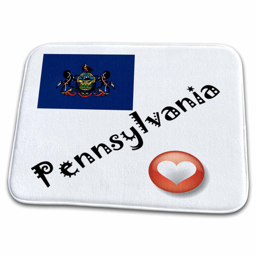 3dRose I Love Pennsylvania - Bathroom Bath Rug Mats (rug-7206-1)