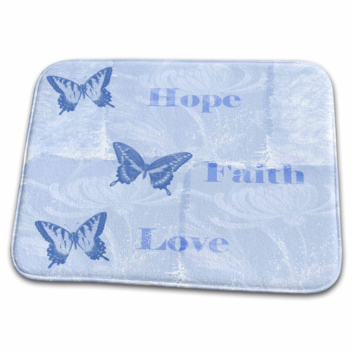 3dRose Inspired Blue Butterflies Hope, Faith and Love - Bathroom Bath Rug Mats (rug-79334-1) 3dRose Inspired Blue Butterflies Hope, Faith and Love - Bathroom Bath Rug Mats (rug-79334-1)