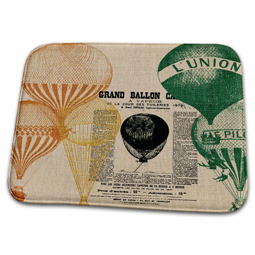 3dRose PS Vintage - Vintage French Hot Air Balloons - Bathroom Bath Rug Mats (rug-79385-1) 3dRose PS Vintage - Vintage French Hot Air Balloons - Bathroom Bath Rug Mats (rug-79385-1)