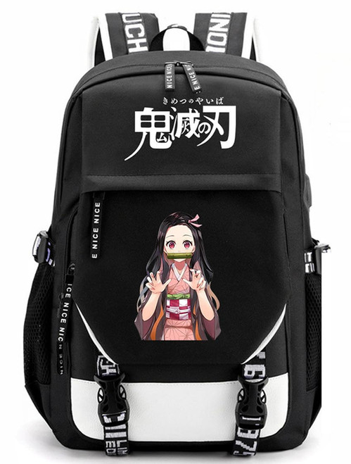 FSRONGXI 17Inch Nezuko Backpack Anime Backpack Laptop Backpacks with USB Charging Port Black(Nezuko) FSRONGXI 17Inch Nezuko Backpack Anime Backpack Laptop Backpacks with USB Charging Port Black(Nezuko)
