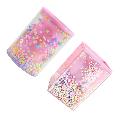 STOBOK 2pcs Storage Pen Holder Sundries Organizer Pen Organizer Stationery Organizer Clear Container Makeup Storage Organizer Box Bead Storage Box Stationery Storage Box Brush Storage Box