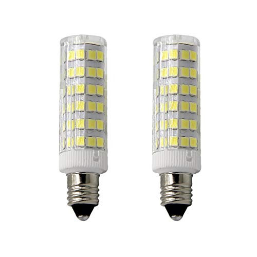 E11 LED Light Bulb 5W to 6W, 60W 120v/130v Halogen Bulbs Equivalent Mini Candelabra jd E11 Base T3/T4 LED Bulb dimmable for Ceiling Fan, Indoor Lighting-2packs (Daylight White 6000K) E11 LED Light Bulb 5W to 6W, 60W 120v/130v Halogen Bulbs Equivalent Mini Candelabra jd E11 Base T3/T4 LED Bulb dimmable for Ceiling Fan, Indoor Lighting-2packs (Daylight White 6000K)