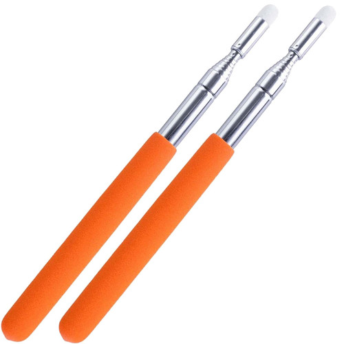 2PCS Pointer Sticks,Extendable Pointer,Hand Pointer Classroom Pointer for Teacher,Telescopic Teacher Pointer Retractable Pointer Hand Pointer for Kids Whiteboard Pointer (Package Quantity: 2, Orange)