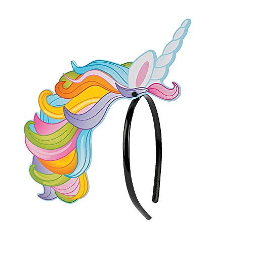 Fun Express Plastic Unicorn Rainbow Headband (12 Pc) By Fun Express