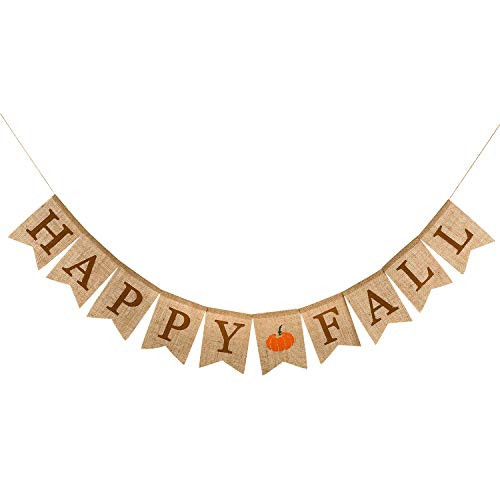 Whaline Thanksgiving Day Happy Fall Pumpkin Burlap Banner Harvest Home Decor Bunting Flag Garland Party Decoration Whaline Thanksgiving Day Happy Fall Pumpkin Burlap Banner Harvest Home Decor Bunting Flag Garland Party Decoration