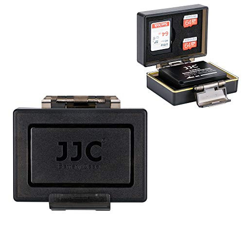 JJC Water-Resistant Camera Battery Case for Fujifilm Fuji NP-W126 NP-W126S Battery X-T100 X-A5 X-H1 X100F X-A10 X-Pro2 X-Pro1 X-T3 X-T2 X-T1 X-T20 X-T10 X-E3 X-E2S E2 X-A3,w/SD MSD Memory Card Slots