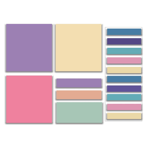 MIUTME 500Pcs Sticky Notes Transparent, Clear Sticky Notes, Waterproof Translucent Sticky Notes 7Pads for Office School Supplies(Multicolor)