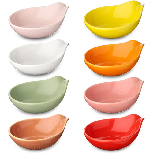 Evannt Soy Sauce Dishes Ceramic Dipping Bowls Set of 8 Small Pinch Bowl Side Dishes Sauce Dishes for Sush, Condiments, Sushi, Ketchup (Pattern 1) Evannt Soy Sauce Dishes Ceramic Dipping Bowls Set of 8 Small Pinch Bowl Side Dishes Sauce Dishes for Sush, Condiments, Sushi, Ketchup (Pattern 1)