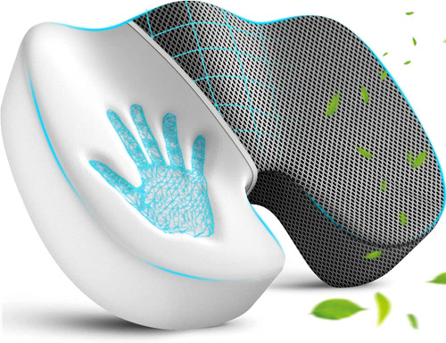 Aothia Office Chair Seat Cushion - Car Seat Cushion, Seat Cushion for Back Pain Relief, Non-Slip Sciatica & Back Coccyx Tailbone Chair Pad, Memory Foam Butt Pillow for Driving, Wheelchair (Grey) Aothia Office Chair Seat Cushion - Car Seat Cushion, Seat Cushion for Back Pain Relief, Non-Slip Sciatica & Back Coccyx Tailbone Chair Pad, Memory Foam Butt Pillow for Driving, Wheelchair (Grey)