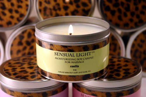 8 oz Sensual Light Massage Candle - Rosemary Lavender