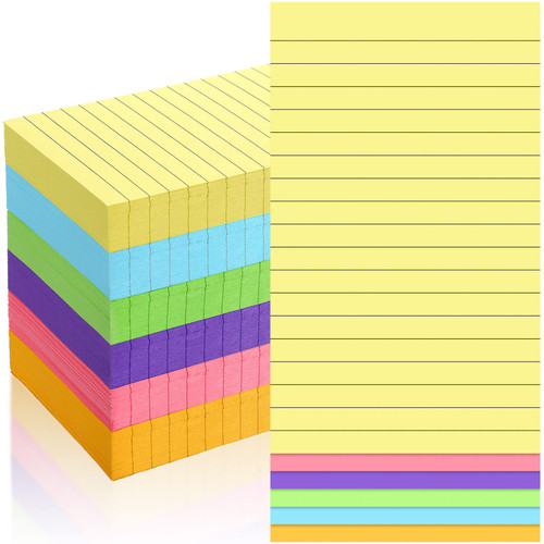 600 Pcs Colored Index Cards 3 x 5 Inch Ruled Color Flash Cards Neon Color Lined Index Note Cards Study Cards Notecards Flashcards for School Learning Home Office Supplies