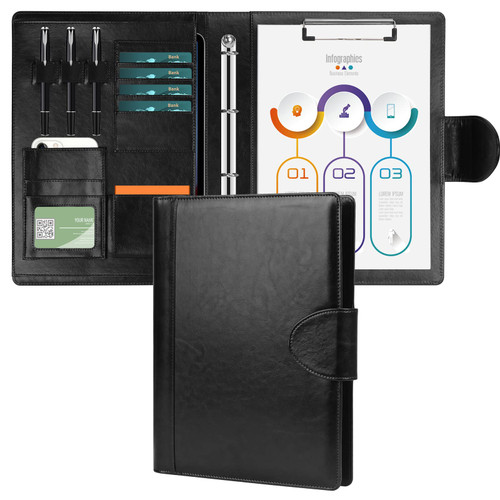Simfree Padfolio,Portfolio Organizer Binder,Clipboard Folder Portfolio,4 Ring Portfolio Binder Padfolio Folder,Leather Business Interview Resume Portfolio A4,Interview Resume Folder(Black) Simfree Padfolio,Portfolio Organizer Binder,Clipboard Folder Portfolio,4 Ring Portfolio Binder Padfolio Folder,Leather Business Interview Resume Portfolio A4,Interview Resume Folder(Black)