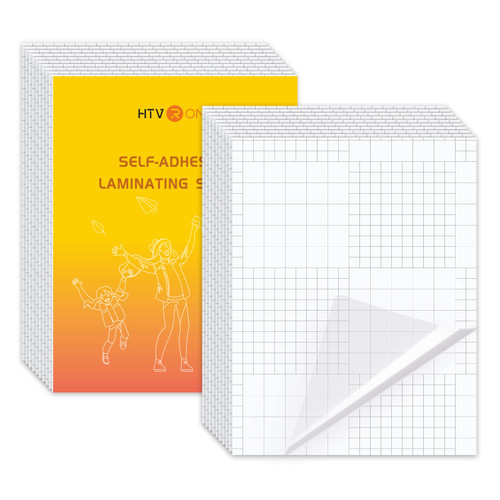 HTVRONT Self-Adhesive Laminating Sheets-20 Sheets 9 X 12 Inches Self Laminating Sheets, No Machine Needed Clear Laminating Sheets