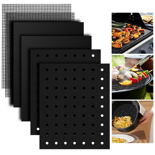 GeeRic 9 * 11 inch Reusable Liners for Toaster Oven and Air Fryer, 6 Pack Non Stick Mat Air Fryer Oven Liners Compatible with Ninja and Cuisinart Microwave Oven Toaster Easy to Clean