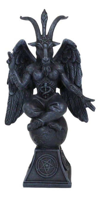 Ebros Gift Church of Satan Sabbatic Goat Idol Baphomet Resin Statue Satanic Occultic Illuminati The Horned God Goat of Mendes Altar Sculpture Figurine (6.5" Tall Faux Stone Grey) Ebros Gift Church of Satan Sabbatic Goat Idol Baphomet Resin Statue Satanic Occultic Illuminati The Horned God Goat of Mendes Altar Sculpture Figurine (6.5" Tall Faux Stone Grey)