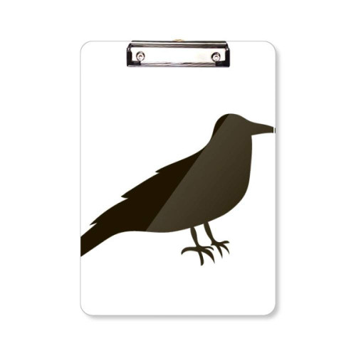 Black Crow Cute Animal Portrayal Clipboard Folder Writing Pad Backing Plate A4