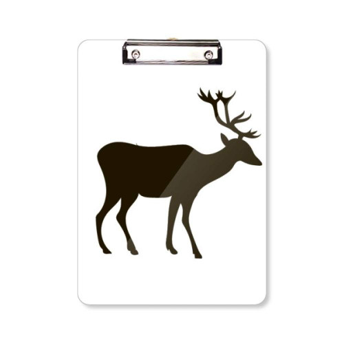 Black Deer Cute Animal Portrayal Clipboard Folder Writing Pad Backing Plate A4