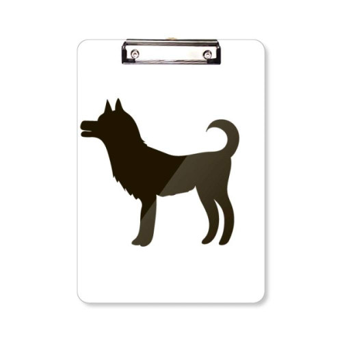 Black Dog Cute Animal Portrayal Clipboard Folder Writing Pad Backing Plate A4