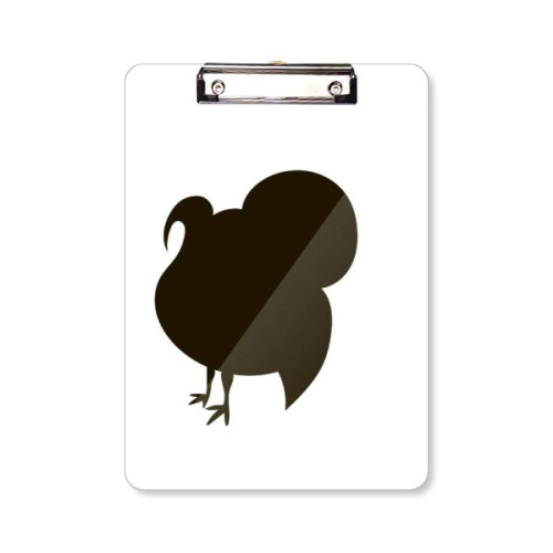 Black Turkey Animal Portrayal Clipboard Folder Writing Pad Backing Plate A4
