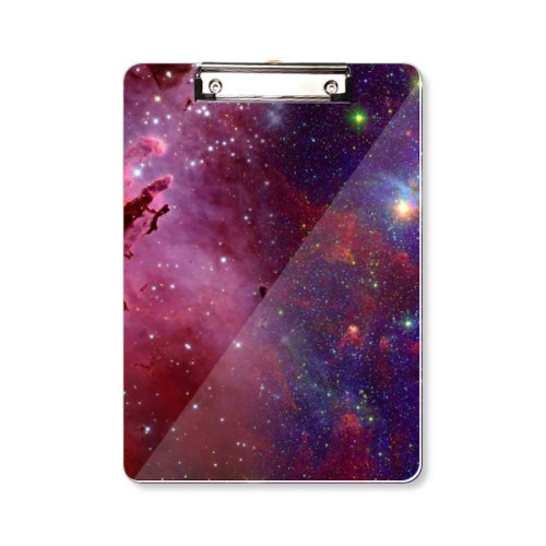 Blue Red Clouds Stars Galaxy Clipboard Folder Writing Pad Backing Plate A4