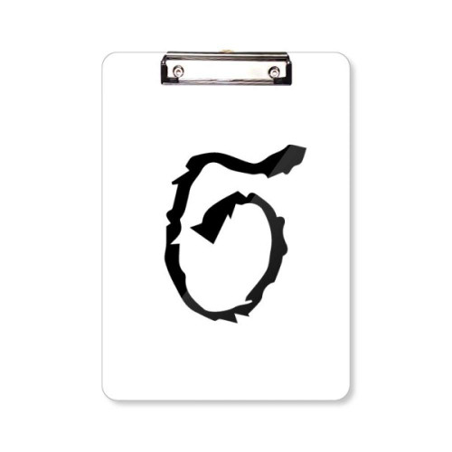 Greek Alphabet Sigma Black Silhouette Clipboard Folder Writing Pad Backing Plate A4