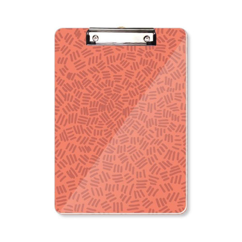 Red Background Patterns Short Stripe Clipboard Folder Writing Pad Backing Plate A4