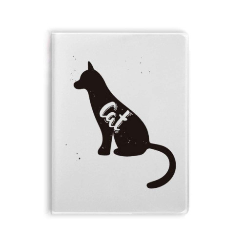 Cat Black And White Animal Notebook Gum Cover Diary Soft Cover Journal