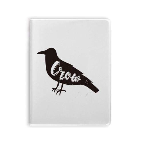 Crow Black And White Animal Notebook Gum Cover Diary Soft Cover Journal