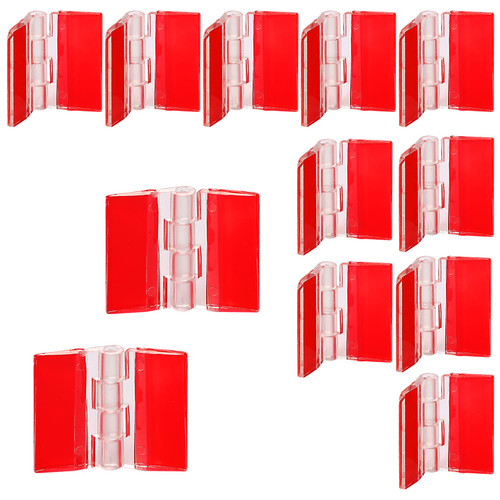 12 Pcs Acrylic Hinge Clear Acrylic Mini Hinge Transparent Plastic Hinges Continuous Piano Hinge Self-Adhesive Folding Hinge Tools for Cabinet Drawer Furniture DIY Display Stand 30x35 mm