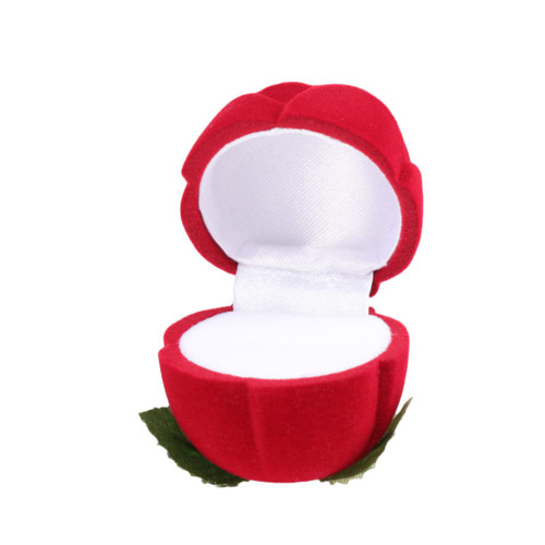 Holibanna Travel Container 1pc Box Travel Jewelry Box Ring Box for Proposal Ring Boxes for Jewelry Gift Wedding Ring Box Travel Container Red Flocking Jewelry Storage Organizer Bracket