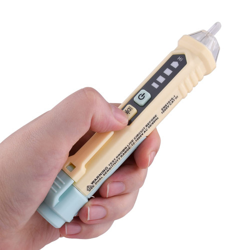 Voltage Tester/Non-Contact Voltage Tester with Dual Range AC 12V-1000V/48V-1000V, Live/Null Wire Tester, Electrical Tester by HABOTEST, Buzzer Alarm, Wire Breakpoint Finder-HT90 (Blue)