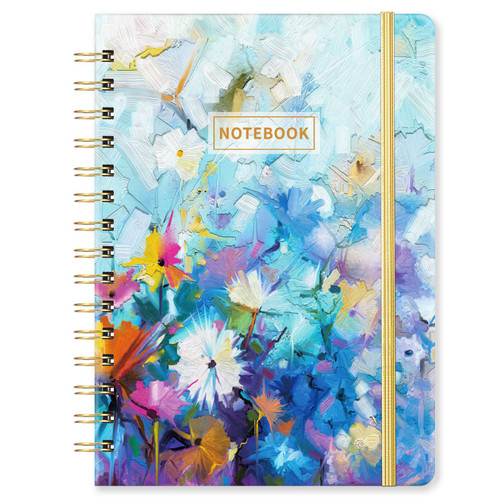 Spiral Journal/Notebook - Lined Journal with Inner Pocket and Hardcover, 8.4" x 6.3", College Ruled Notebook/Journal, Premium Thick Paper, Strong Twin-Wire Binding, Perfect for School, Office & Home