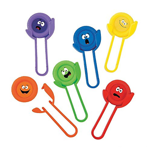 Silly Face Disc Shooters - Pack Of 12 - Assorted Colors, Shooter 1 3/4", Disc 2 X 4 Plastic Funny Face Party Disc Shooter  For Kids Great Party Favors, Bag Stuffers, Toy, Fun, Gift, - By Kidsco