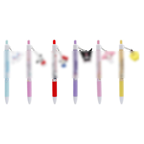 6pcs Cartoon Kitty Ballpoint Pens Kawaii Kitty Cat Gel Pens Black Ink 0.5mm School Supplies (Gel-slo D)
