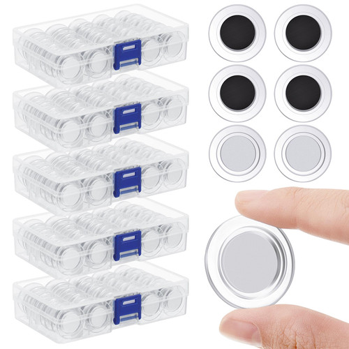 Outus 225 Pieces Round Whiteboard Magnet Clear Magnets Bulk Dry Board Refrigerator Magnets Mini Fridge Magnet Student Teacher Supplies for Schools Offices Whiteboard Fridge Locker Kitchen Gift